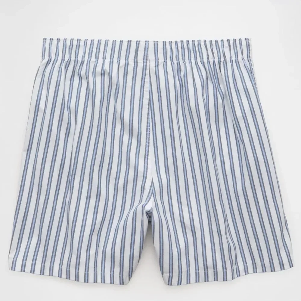 AE Blue White Gray Stripes 4” Stretch Pocket Boxer